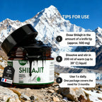 HeHoo Shilajit Original Himalayan Shilajit – Resin 35g, over 89% fulvic acid, natural mumijo with humic acid and minerals, no additives, laboratory tested in France, stainless steel measuring spoon included