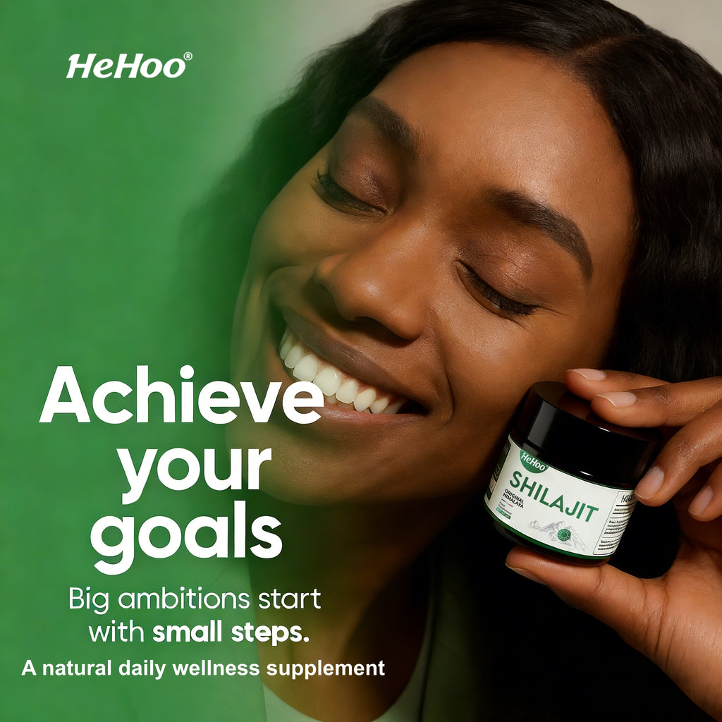 HeHoo Shilajit Original Himalayan Shilajit – Resin 35g, over 89% fulvic acid, natural mumijo with humic acid and minerals, no additives, laboratory tested in France, stainless steel measuring spoon included